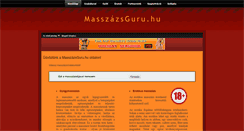 Desktop Screenshot of masszazsguru.hu